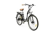 Moma Bikes Bicicleta Electrica, Urbana EBIKE-26 ', Alu. SHIMANO 7V & Doble Freno Disco Bat. Ion Litio 36V 16Ah