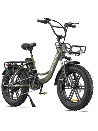 ENGWE Bicicleta Electrica para Adultos, 20 * 4.0 Fat Tire Step-Through E-Bike para Mujeres - Bateria 48V 13A - 7-Velocidades - Amortiguador Dual - para Desplazamientos y Excursiones L20/L20 Boost