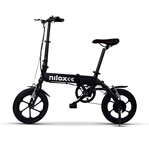 Nilox ebike X2 Plus Plegable Ruedas 16'; Adulto, Unisex, Eléctrica, Negro