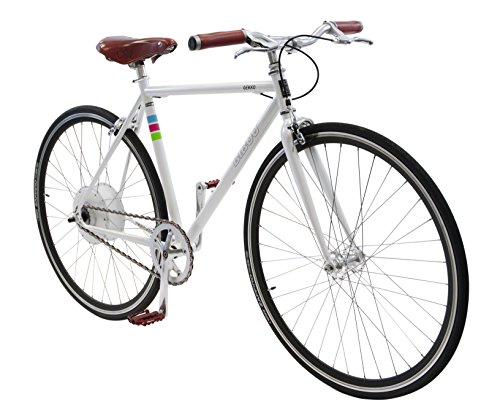 Bibóo Bikes Gekko Bicicleta Eléctrica, Unisex Adulto, Blanco, 52 (M-L)