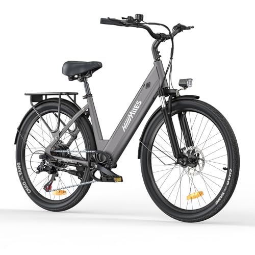 Milecity1 26' Bicicleta Eléctrica para Adultos, Bici Electrica De 7 Velocidades con Batería Extraíble De 36V 13Ah, 25 Km/H Y Alcance De 80-100Km E Bike para Viajeros Urbanos, Resistente Al Agua Ip65